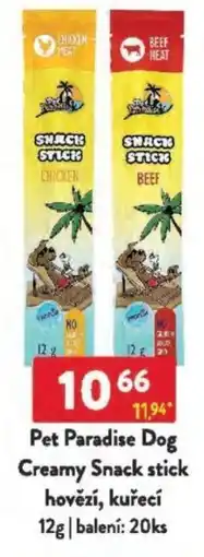 Qanto Pet Paradise Dog Creamy Snack stick hovězí, kuřecí nabídka