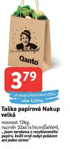 Qanto Taška papírová Nakup velká nabídka