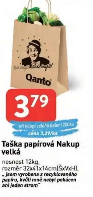 Qanto Taška papírová Nakup velká nabídka