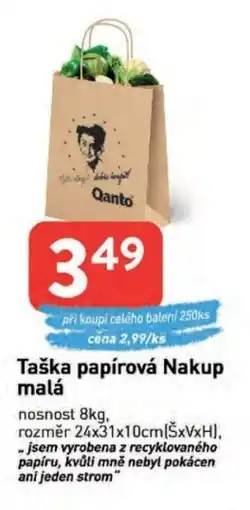 Qanto Taška papírová Nakup malá nabídka