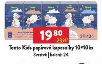 Qanto Tento Kids papírové kapesníky nabídka