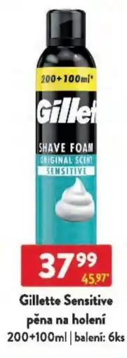 Qanto Gillette Sensitive pěna na holení nabídka