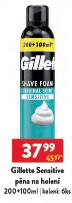 Qanto Gillette Sensitive pěna na holení nabídka