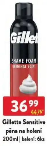 Qanto Gillette Sensitive pěna na holení nabídka