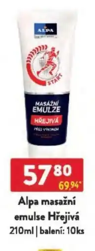 Qanto Alpa masažní emulse Hřejivá nabídka
