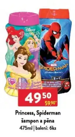 Qanto Princess, Spiderman šampon a pěna nabídka