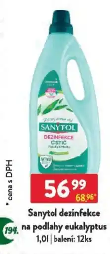 Qanto Sanytol dezinfekce na podlahy eukalyptus nabídka