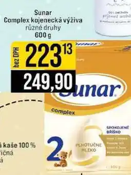Jip Sunar Complex kojenecká výživa různé druhy nabídka