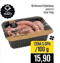 Jip Grilovací klobása jemná cca 1kg 100g nabídka