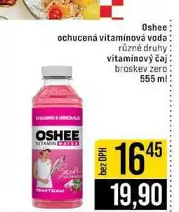 Jip Oshee ochucená vitamínová voda různé druhy vitamínový čaj broskev zero nabídka