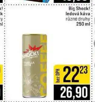 Jip Big Shock! ledová káva různé druhy nabídka