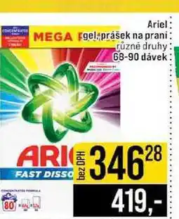 Jip Ariel gel prášek na praní různé druhy 68-90 dávek nabídka