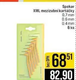 Jip Spokar XML mezizubní kartáčky 0,7 mm 0.6 mm 0.4 mm 6 ks nabídka