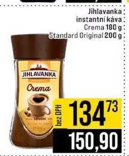 Jip Jihlavanka instantní káva Crema 180 g Standard Original 200 g nabídka