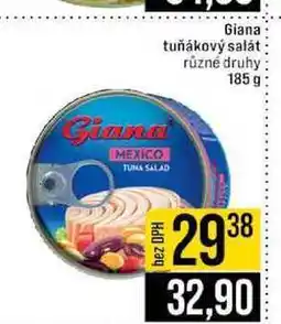 Jip Giana tuňákový salát různé druhy nabídka