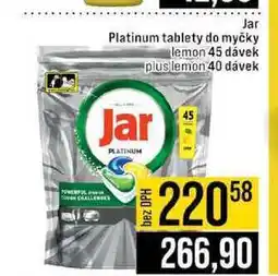 Jip Jar Platinum tablety do myčky lemon 45 dávek plus lemon 40 dávek nabídka