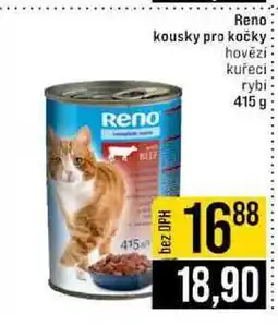Jip Reno kousky pro kočky hovězí kuřecí rybi nabídka