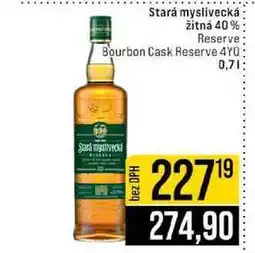 Jip Stará myslivecká žitná 40% Reserve Bourbon Cask Reserve 4Y0 nabídka