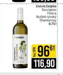 Jip Znovín Znojmo Sauvignon Pálava Ryzlink rýnský Chardonnay nabídka