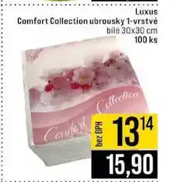 Jip Luxus Comfort Collection ubrousky 1-vrstvé bile 30x30 cm 100 ks nabídka