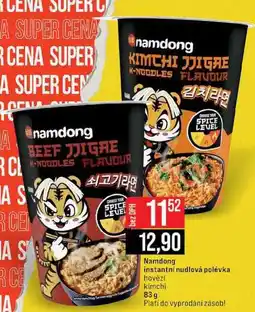 Jip Namdong instantní nudlová polévka hovězí kimchi nabídka