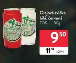 Qanto Olejová svíčka bílá, červená nabídka