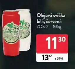 Qanto Olejová svíčka bílá, červená nabídka