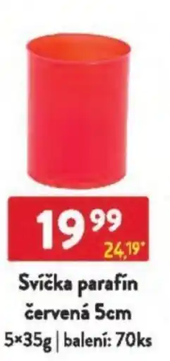 Qanto Svíčka parafin červená 5cm nabídka