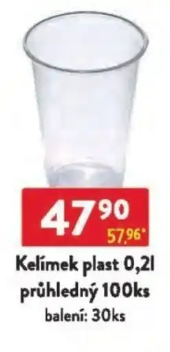 Qanto Kelímek plast průhledný 100 ks nabídka