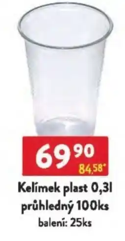 Qanto Kelímek plast průhledný 100 ks nabídka