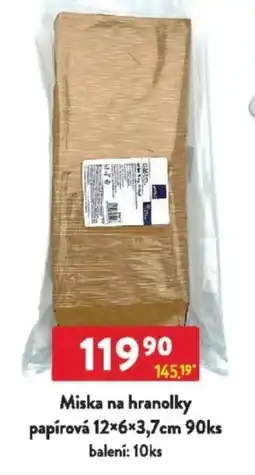 Qanto Miska na hranolky papírová nabídka