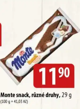 Bala Monte snack nabídka