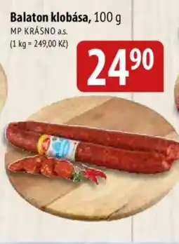 Bala Balaton klobása nabídka