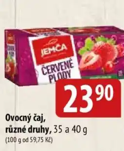 Bala Ovocný čaj, nabídka