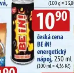 Bala Česká cena BE IN! energetický nápoj nabídka