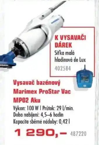 Vysavač bazénový Marimex ProStar Vac MP02 Aku