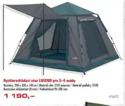 Uni Hobby Rychlorozkládací stan LIVIGNO pro 3-4 osoby nabídka