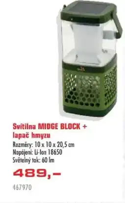 Uni Hobby Svítilna MIDGE BLOCK + lapač hmyzu nabídka