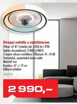 Uni Hobby Stropní svítidlo s ventilátorem nabídka
