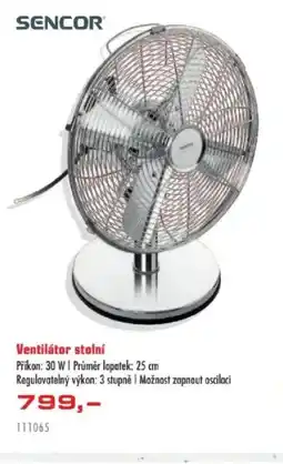 Uni Hobby Sencor Ventilátor stolní nabídka