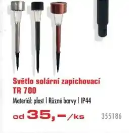 Uni Hobby Světlo solární zapichovací TR 700 nabídka