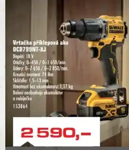 Uni Hobby Vrtačka příklepová aku DCD799NT-XJ nabídka