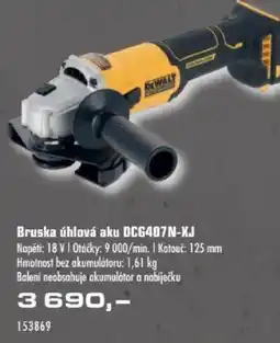 Uni Hobby DEWALT Bruska úhlová aku DCG407N-XJ nabídka