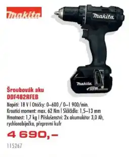 Uni Hobby Makita Šroubovák aku DDF482RFEB nabídka