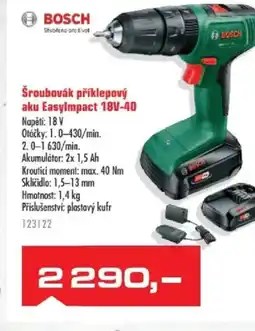 Uni Hobby BOSCH Šroubovák příklepový aku EasyImpact 18V-40 nabídka