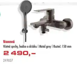 Uni Hobby Vanová Včetně sprchy, hadice a držáku | Metal grey | Rozteč nabídka