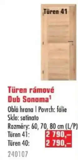 Uni Hobby Türen rámové Dub Sonoma¹ nabídka