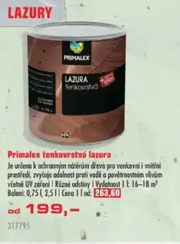 Uni Hobby Primalex tenkovrstvá lazura nabídka