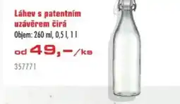 Uni Hobby Láhev s patentním uzávěrem čirá nabídka