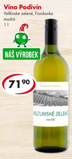 CBA Víno Podivín Veltlinské zelené, Frankovka modrá nabídka